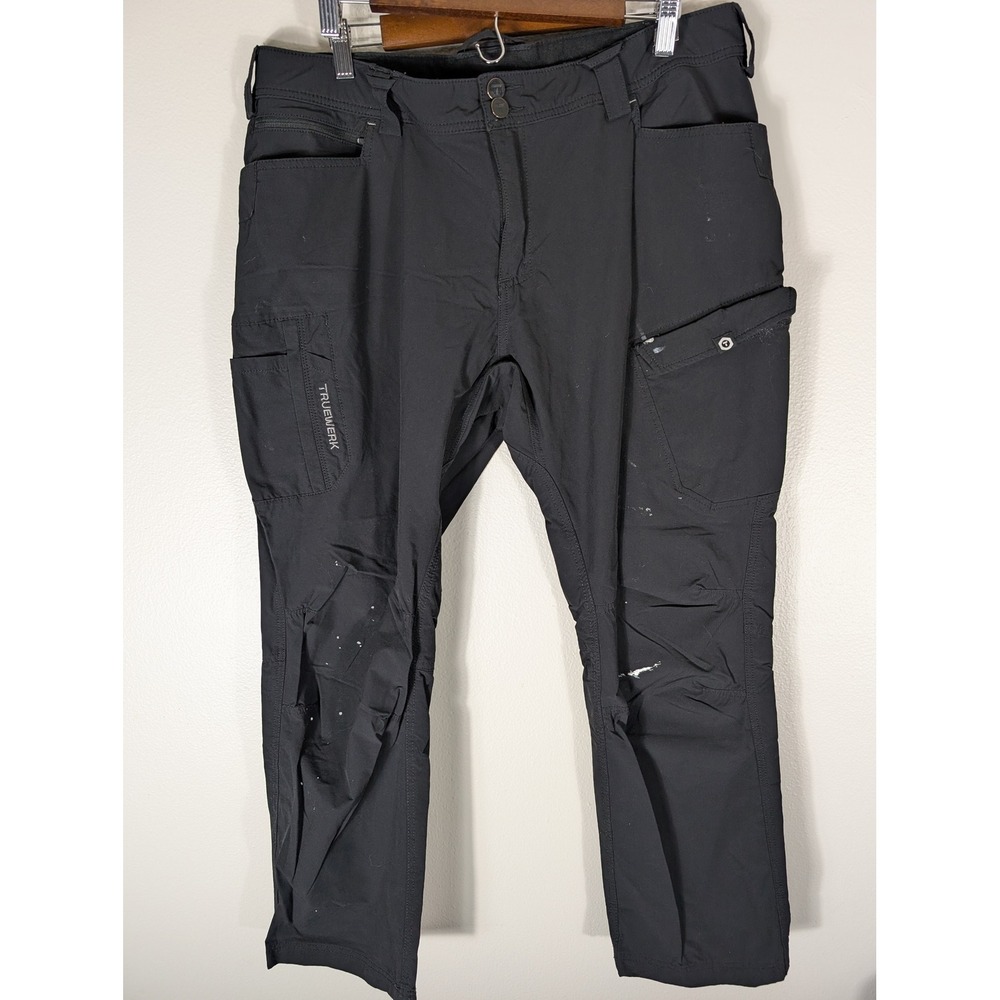 Truewerk T1 Werkpants Mens 38x30 Black Technical Work Utility Cargo Pants T1WP